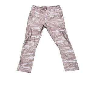 RBX Womens Pink-White Abstract Pattern Leggings S/P